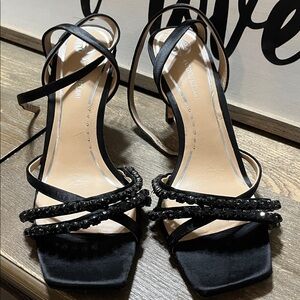 ANTONIO MELANI Black Strappy Heels